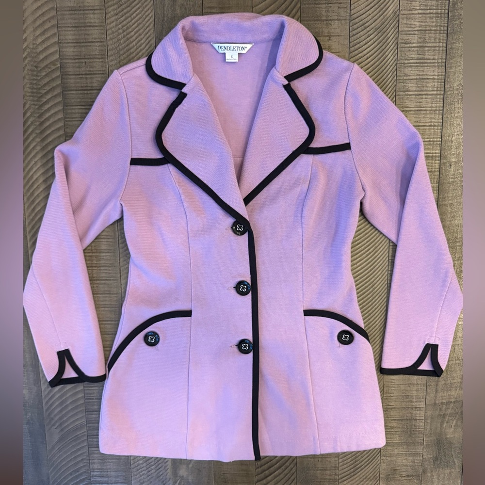 Pendleton Knit Button Front Periwinkle Blazer Women’s Size Small